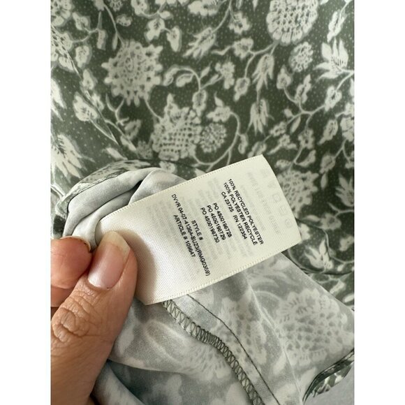 Wilfred Cressida Satin Light Birch Floral Midi Wrap Skirt Green Boho Coquette 6 - Picture 9 of 11